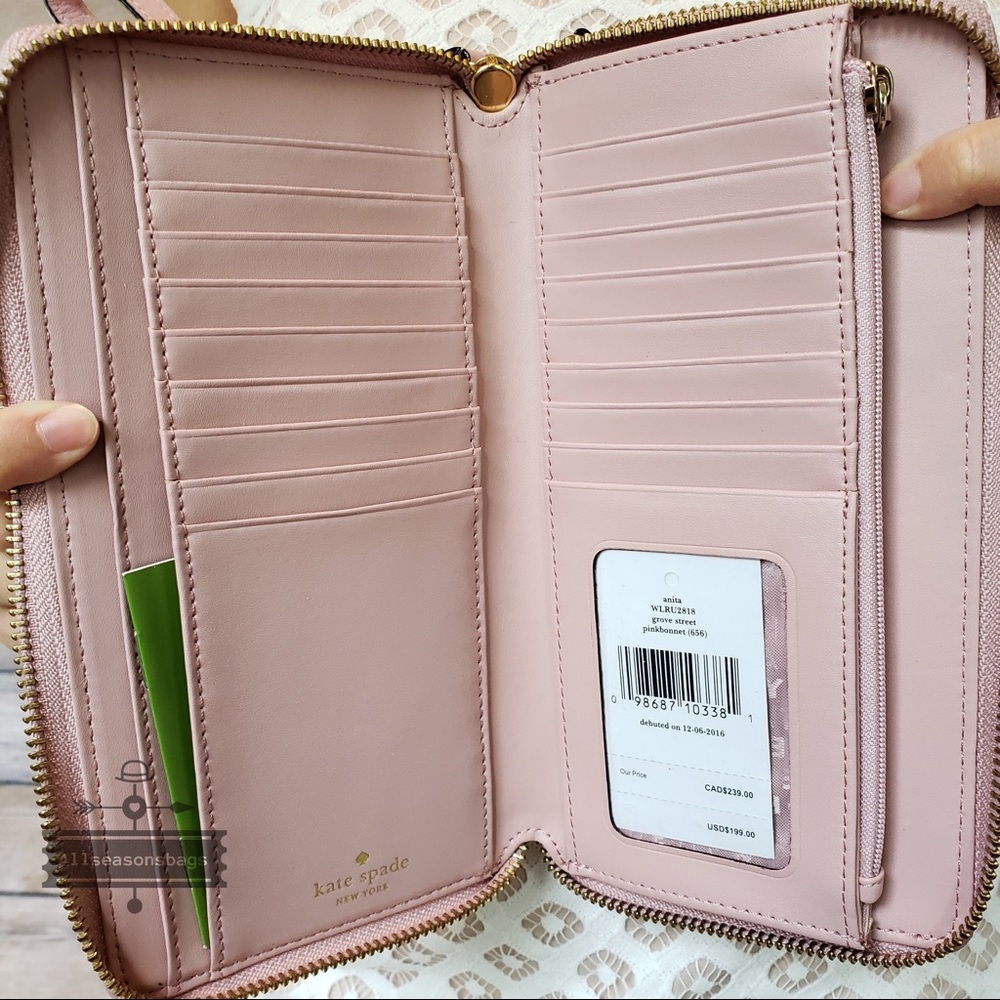 NWT Kate spade Anita grove street wallet pink - Picture 6 of 7